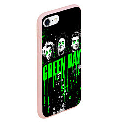 Чехол iPhone 7/8 матовый Green Day: Acid Colour, цвет: 3D-светло-розовый — фото 2