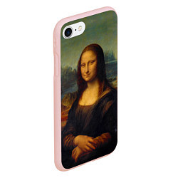 Чехол iPhone 7/8 матовый Леонардо да Винчи - Мона Лиза, цвет: 3D-светло-розовый — фото 2