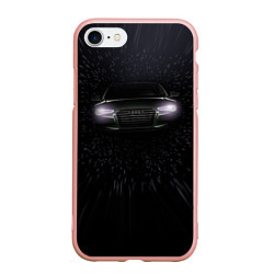 Чехол iPhone 7/8 матовый Audi, цвет: 3D-светло-розовый