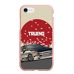 Чехол iPhone 7/8 матовый Toyota Trueno ae86, цвет: 3D-светло-розовый