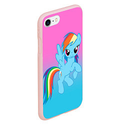 Чехол iPhone 7/8 матовый My Little Pony, цвет: 3D-светло-розовый — фото 2