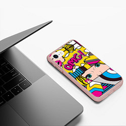 Чехол iPhone 7/8 матовый POP ART, цвет: 3D-светло-розовый — фото 2