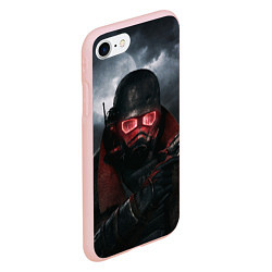 Чехол iPhone 7/8 матовый Fallout: New Vegas, цвет: 3D-светло-розовый — фото 2