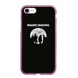 Чехол iPhone 7/8 матовый Imagine Dragons: Moon, цвет: 3D-малиновый