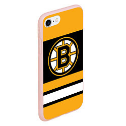 Чехол iPhone 7/8 матовый Boston Bruins, цвет: 3D-светло-розовый — фото 2