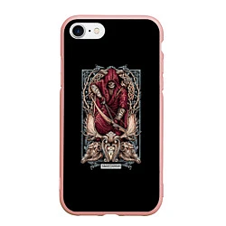 Чехол iPhone 7/8 матовый Стрелец, цвет: 3D-светло-розовый