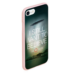 Чехол iPhone 7/8 матовый I still want to believe, цвет: 3D-светло-розовый — фото 2