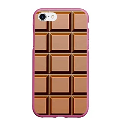 Чехол iPhone 7/8 матовый Шоколад, цвет: 3D-малиновый