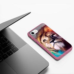 Чехол iPhone 7/8 матовый Lion King, цвет: 3D-малиновый — фото 2