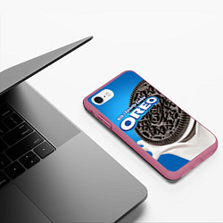 Чехол iPhone 7/8 матовый Oreo, цвет: 3D-малиновый — фото 2