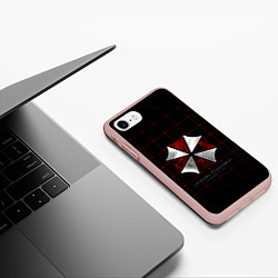 Чехол iPhone 7/8 матовый Umbrella Corporation - 2, цвет: 3D-светло-розовый — фото 2