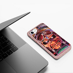 Чехол iPhone 7/8 матовый Iron Maiden: Dead Rider, цвет: 3D-светло-розовый — фото 2