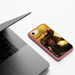 Чехол iPhone 7/8 матовый Dark Souls: Braveheart, цвет: 3D-малиновый — фото 2