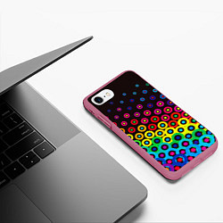 Чехол iPhone 7/8 матовый Орнамент, цвет: 3D-малиновый — фото 2