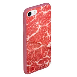 Чехол iPhone 7/8 матовый Кусок мяса, цвет: 3D-малиновый — фото 2