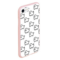 Чехол iPhone 7/8 матовый Undertale Annoying dog white, цвет: 3D-светло-розовый — фото 2