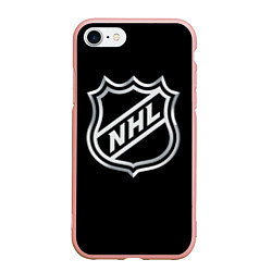 Чехол iPhone 7/8 матовый NHL, цвет: 3D-светло-розовый