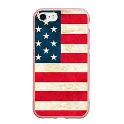 Чехол iPhone 7/8 матовый США, цвет: 3D-светло-розовый