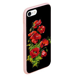 Чехол iPhone 7/8 матовый Вышивка 29, цвет: 3D-светло-розовый — фото 2