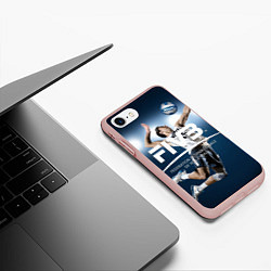 Чехол iPhone 7/8 матовый Волейбол 4, цвет: 3D-светло-розовый — фото 2