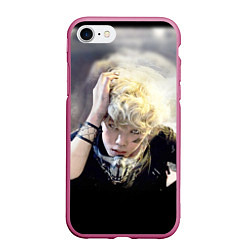 Чехол iPhone 7/8 матовый B.A.P, цвет: 3D-малиновый