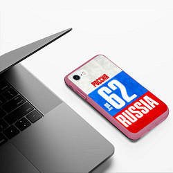 Чехол iPhone 7/8 матовый Russia: from 62, цвет: 3D-малиновый — фото 2