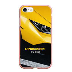 Чехол iPhone 7/8 матовый Lamborghini the best, цвет: 3D-светло-розовый