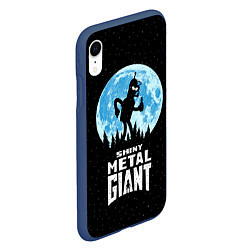 Чехол iPhone XR матовый Bender Metal Giant, цвет: 3D-тёмно-синий — фото 2