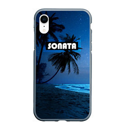 Чехол iPhone XR матовый SONATA, цвет: 3D-серый