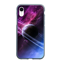 Чехол iPhone XR матовый Космос цвета 3D-серый — фото 1