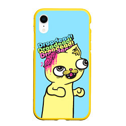 Чехол iPhone XR матовый Drop Dead: Wild Cat, цвет: 3D-желтый