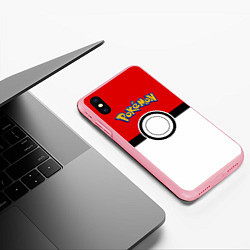 Чехол iPhone XS Max матовый Покеболл 3, цвет: 3D-баблгам — фото 2