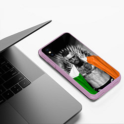 Чехол iPhone XS Max матовый McGregor: Boxing of Thrones, цвет: 3D-сиреневый — фото 2