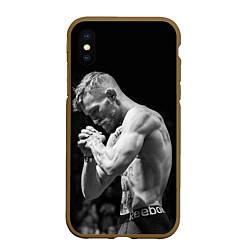 Чехол iPhone XS Max матовый Conor McGregor: Mono, цвет: 3D-коричневый