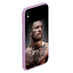 Чехол iPhone XS Max матовый Conor McGregor, цвет: 3D-сиреневый — фото 2