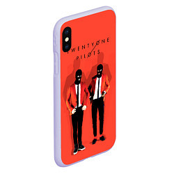 Чехол iPhone XS Max матовый Twenty One Pilots, цвет: 3D-светло-сиреневый — фото 2