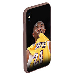 Чехол iPhone XS Max матовый Kobe Bryant, цвет: 3D-коричневый — фото 2