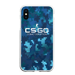 Чехол iPhone XS Max матовый Cs:go - Cobalt Disruption Ржавый кобальт, цвет: 3D-белый