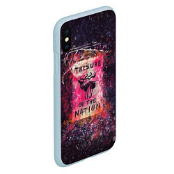 Чехол iPhone XS Max матовый Tresure of the nation(pink), цвет: 3D-голубой — фото 2