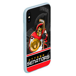 Чехол iPhone XS Max матовый Ottawa Senators, цвет: 3D-голубой — фото 2