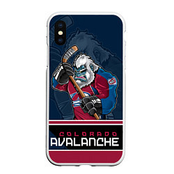 Чехол iPhone XS Max матовый Colorado Avalanche, цвет: 3D-белый