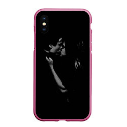 Чехол iPhone XS Max матовый Vampire Love, цвет: 3D-малиновый