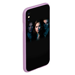 Чехол iPhone XS Max матовый Vampire Trio, цвет: 3D-сиреневый — фото 2