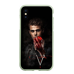 Чехол iPhone XS Max матовый Stefan Salvatore V3, цвет: 3D-салатовый