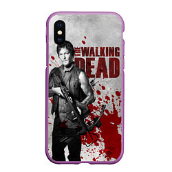 Чехол iPhone XS Max матовый Walking Dead: Deryl Dixon, цвет: 3D-фиолетовый