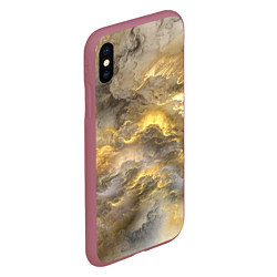 Чехол iPhone XS Max матовый Грандж, цвет: 3D-малиновый — фото 2