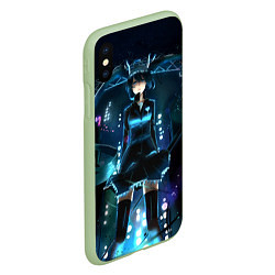 Чехол iPhone XS Max матовый Hatsune Miku, цвет: 3D-салатовый — фото 2