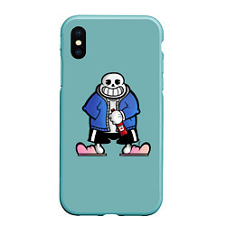 Чехол iPhone XS Max матовый Undertale, цвет: 3D-мятный