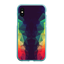 Чехол iPhone XS Max матовый Grazy Poly VPPDGryphon, цвет: 3D-мятный