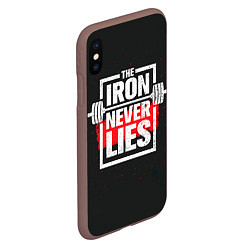 Чехол iPhone XS Max матовый The iron never lies, цвет: 3D-коричневый — фото 2